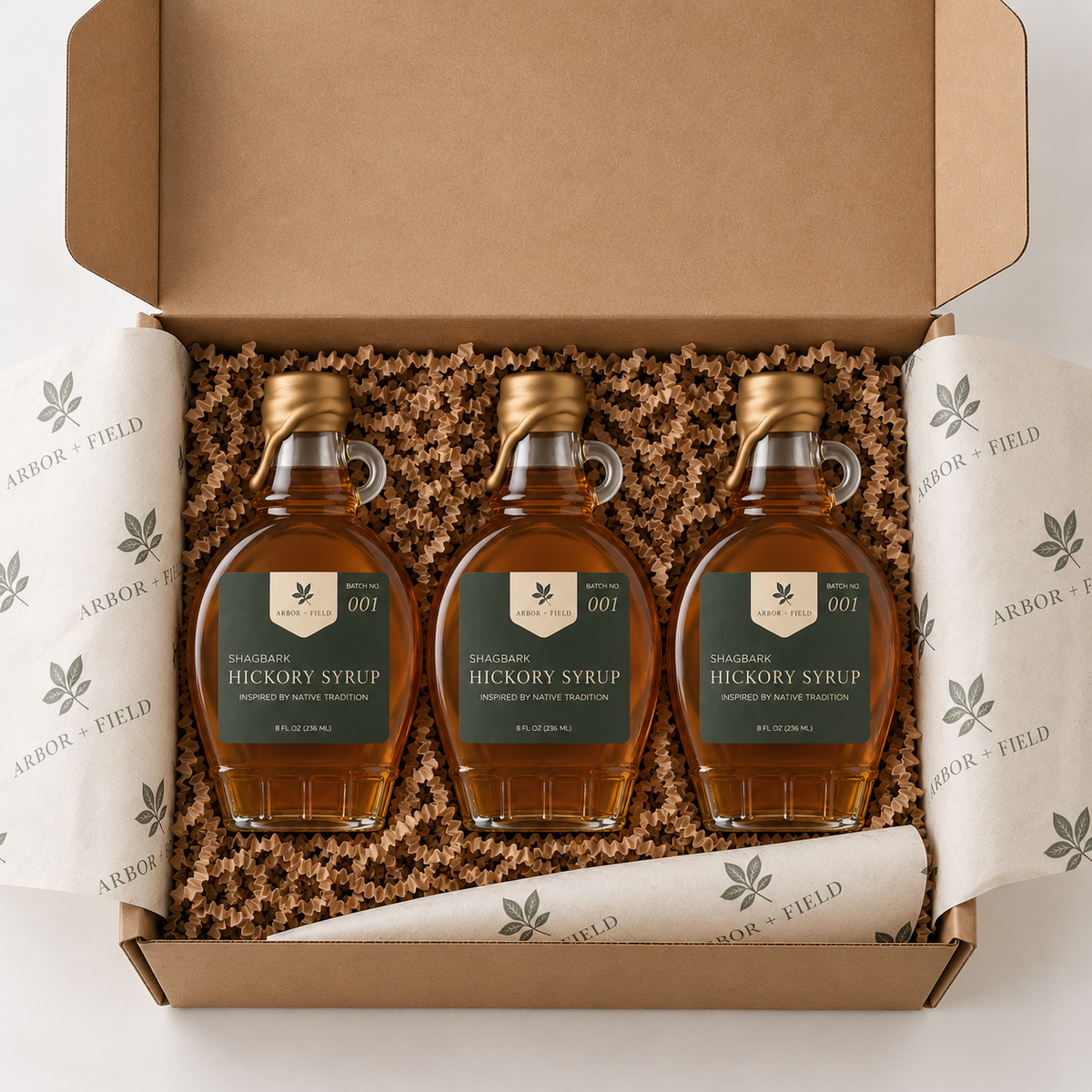 Shagbark Hickory Syrup (8oz) - Bundle of Three