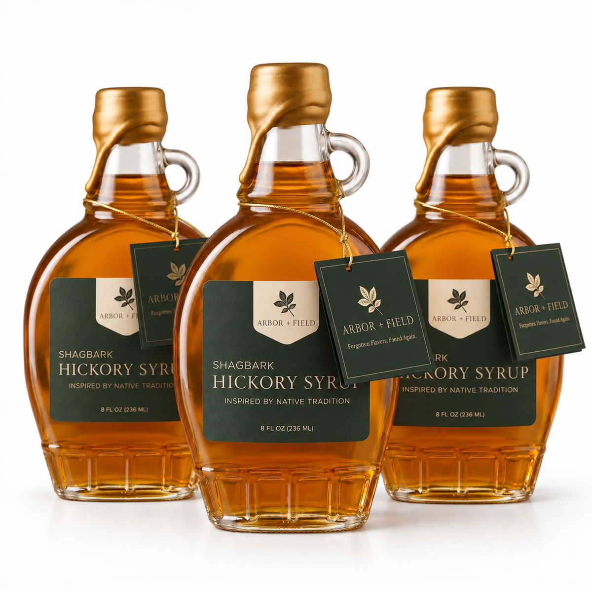 Shagbark Hickory Syrup (8oz) - Bundle of Three